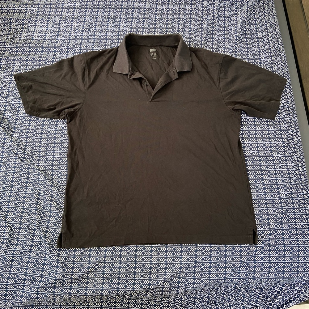 black collared shirt